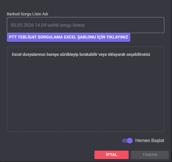 PTT tebligat sorgu ekranı